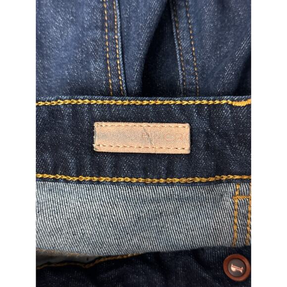 Anthropologie Jeans 27 Womens Pilcro Skinny Leg Split Hem High Rise Dark Denim - Picture 6 of 7